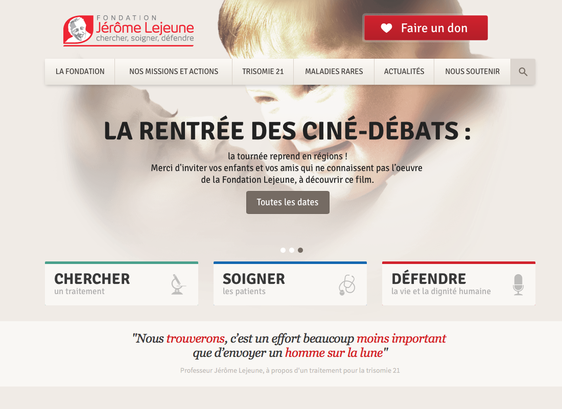 Website Translation for the Jerome Lejeune Institute