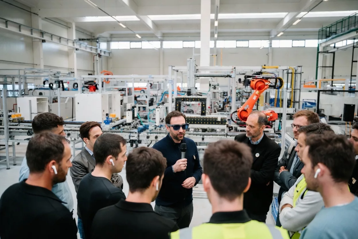 Factory tour with smartphone audio interpreting